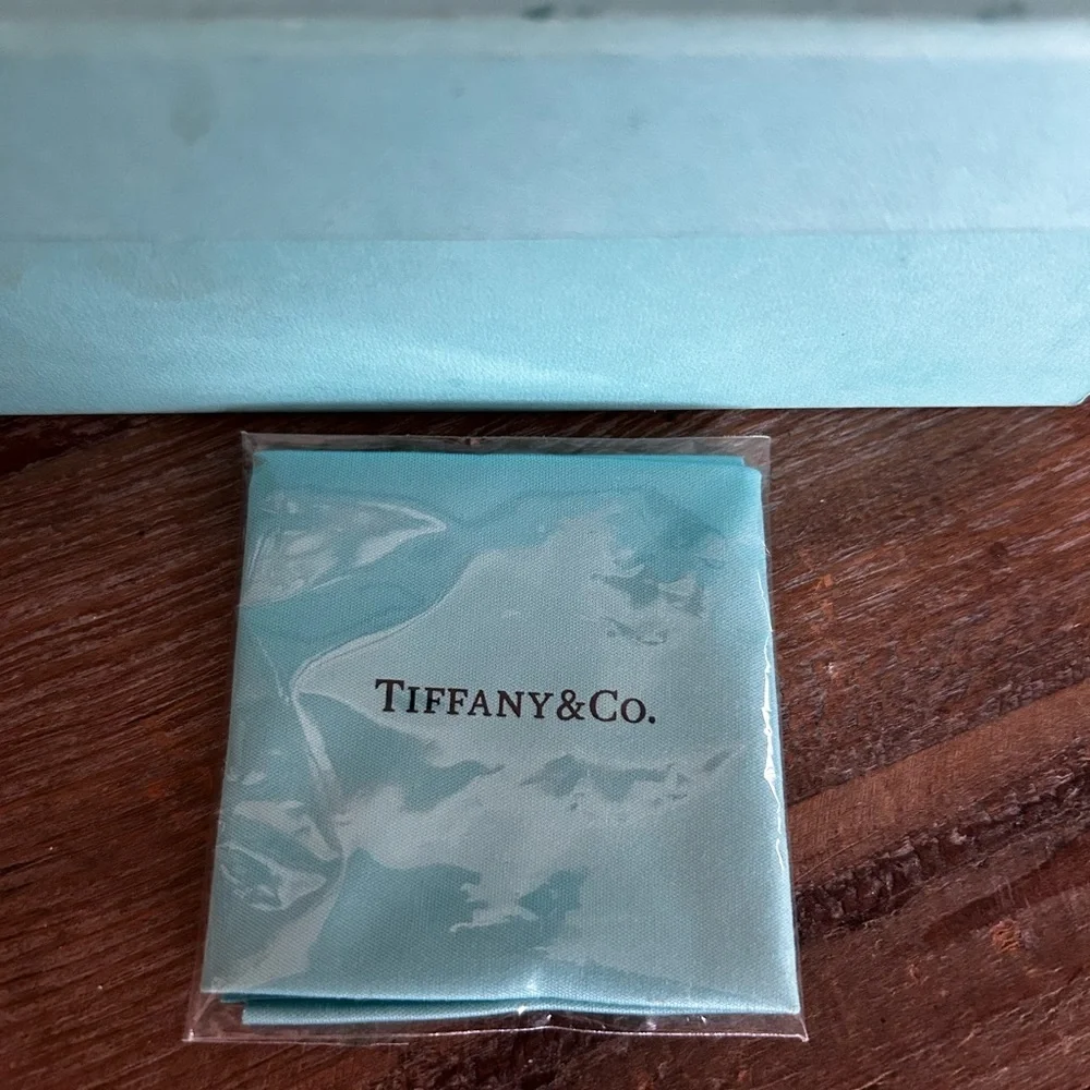 Tiffany & Co. Empty aqua sunglasses Box + New Glasses Cleaning Cloth